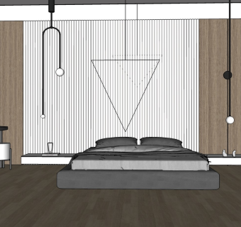 精品卧室模型家具模型 (26)